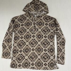 Women's Heimish Stretch USA Aztec Print Hooded Long Sleeve XXL‎